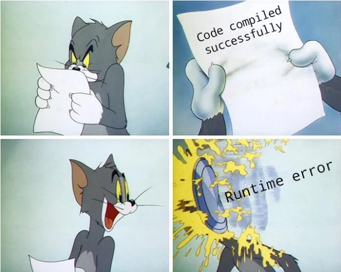 我编译代码的时候和我运行代码的时候