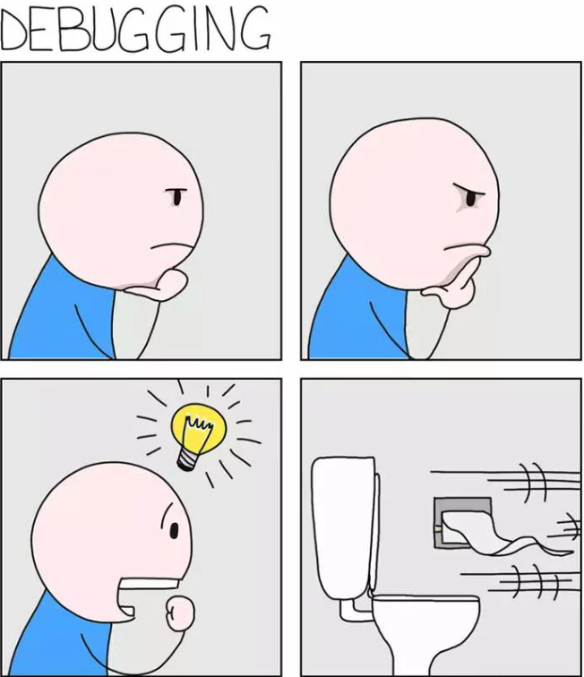 在公司随时随地想到解决BUG时的样子