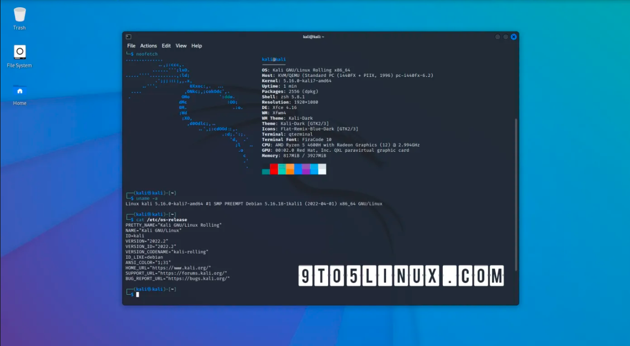 Kali Linux 2022.2 与 GNOME 42、KDE ​​Plasma 5.24 LTS 和新工具一起发布
