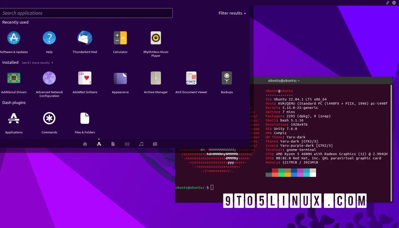Ubuntu Unity 22.04.1 与最新的 Unity 7.6 桌面环境一起发布