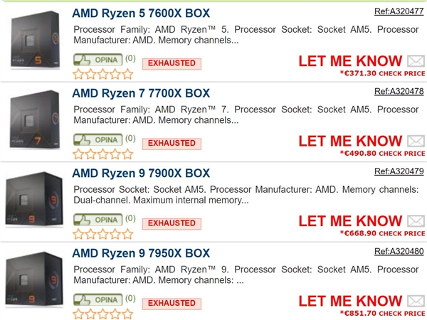 AMD Zen4锐龙7000集体提前上架：16核心卖6000元
