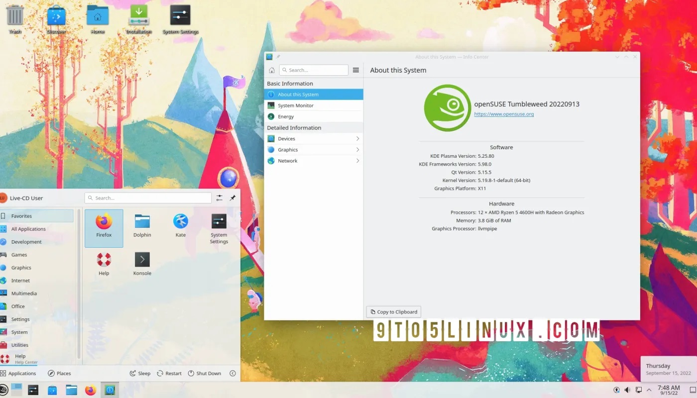 KDE Plasma 5.26 桌面环境进入公共 Beta 测试，这是新功能