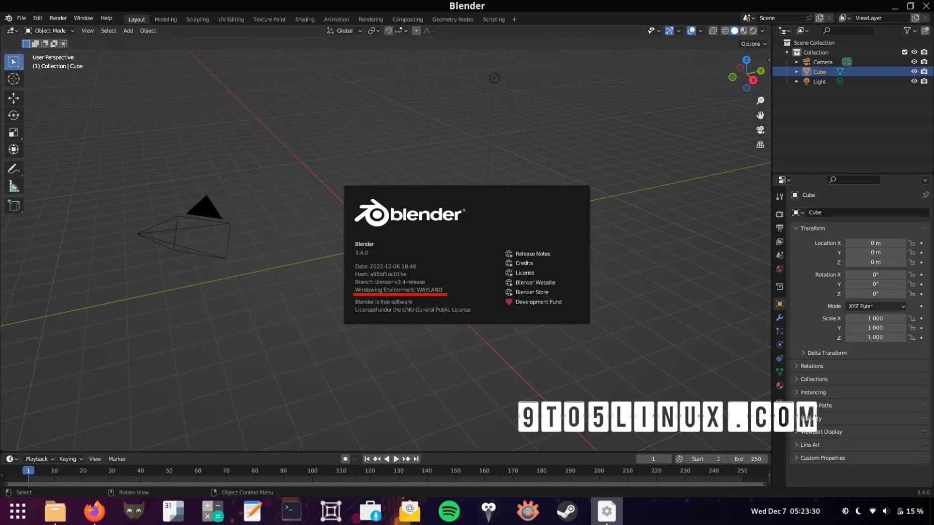 Blender 3.4发布，支持Linux上的原生Wayland，有许多改进之处