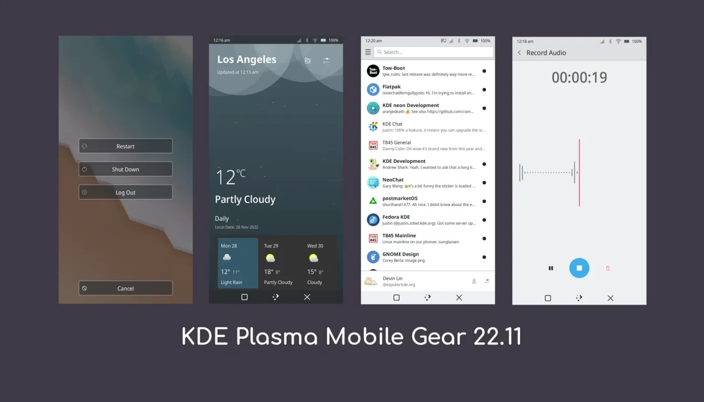 Plasma Mobile Gear 22.11为Linux手机和平板电脑提供了许多改进措施