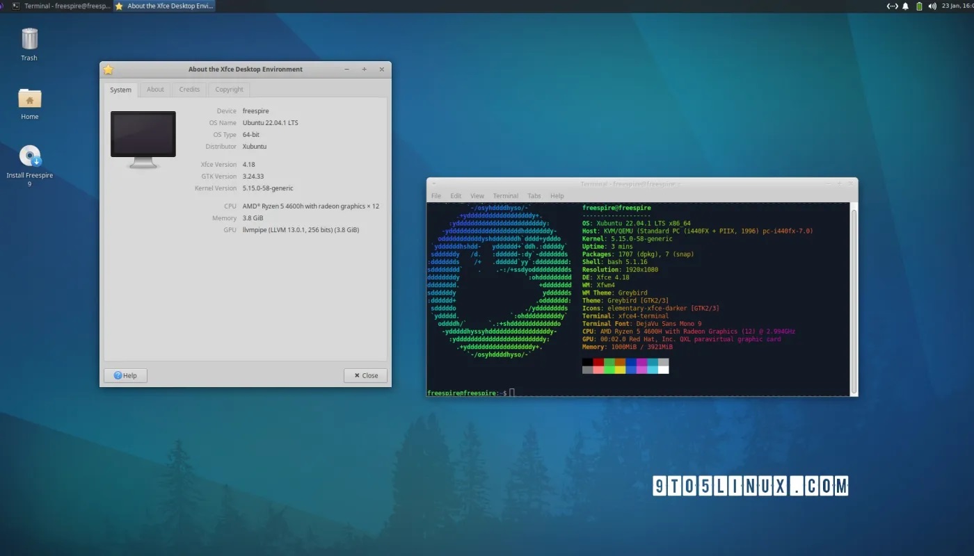 Freespire 9.0发布，含Xfce 4.18，基于Xubuntu 22.04 LTS