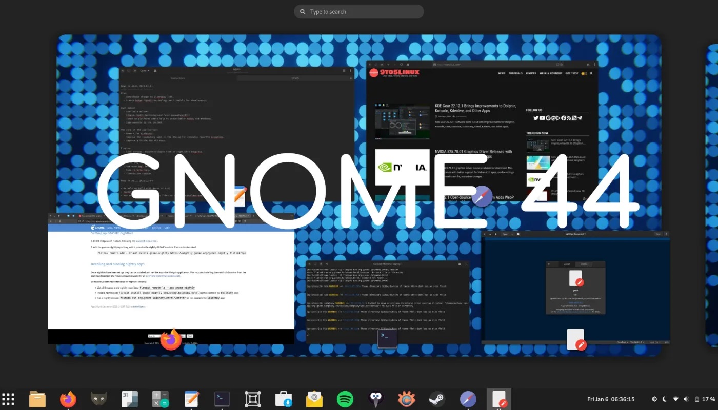 GNOME 44 Alpha发布，包含新的Stream Deck应用、文件选择器网格视图