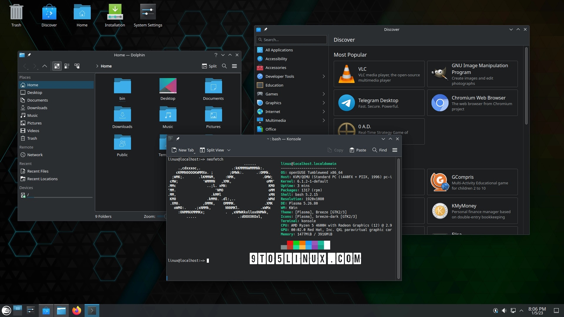 KDE Gear 22.12.1为Dolphin、Konsole、Kdenlive和其他应用带来改进