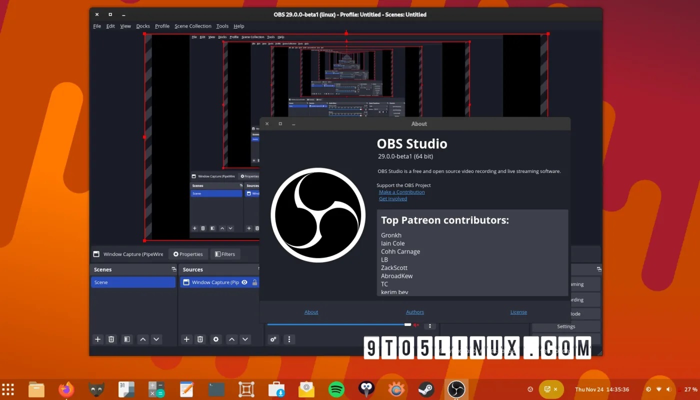 OBS Studio 29.0发布，支持Linux上的媒体密钥和新过滤器