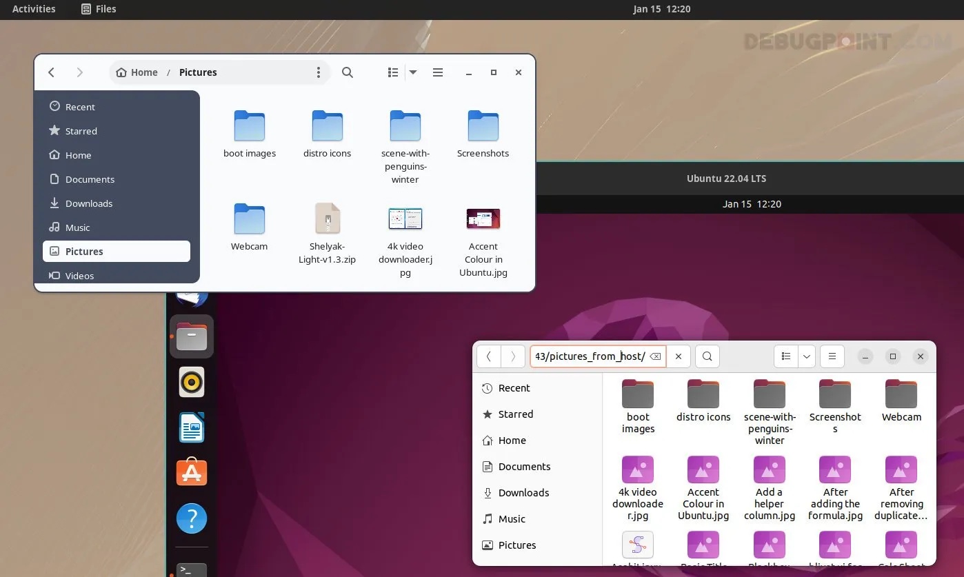 在 GNOME Boxes 里的客体机和宿主机之间共享文件夹