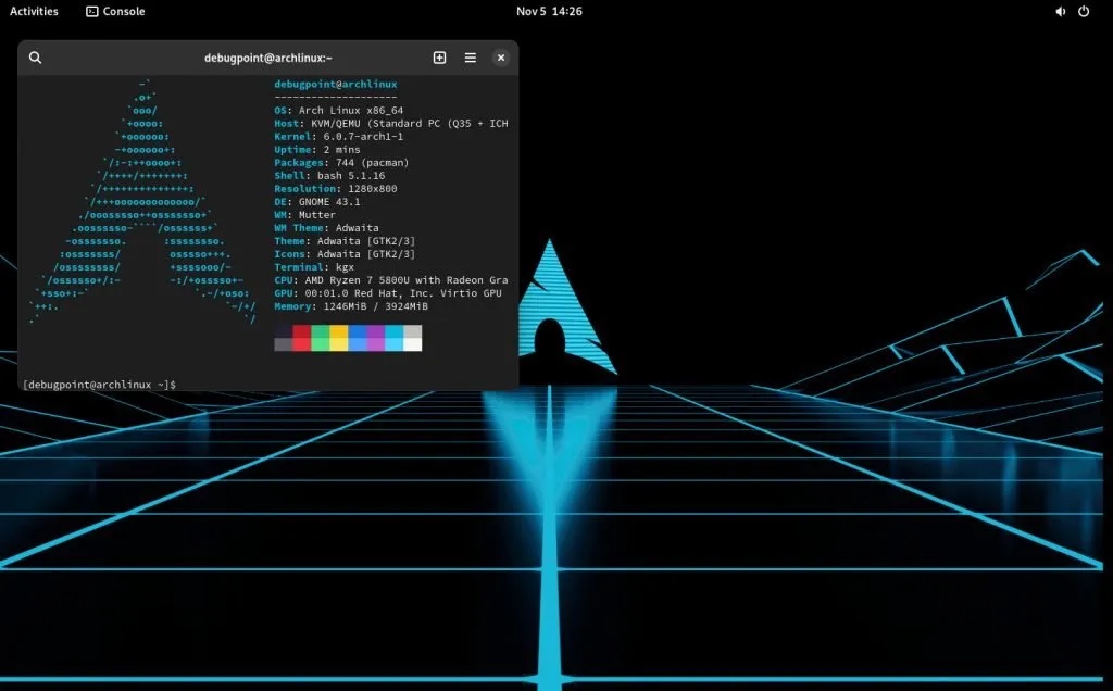 如何在 Arch Linux 中安装 GNOME 桌面