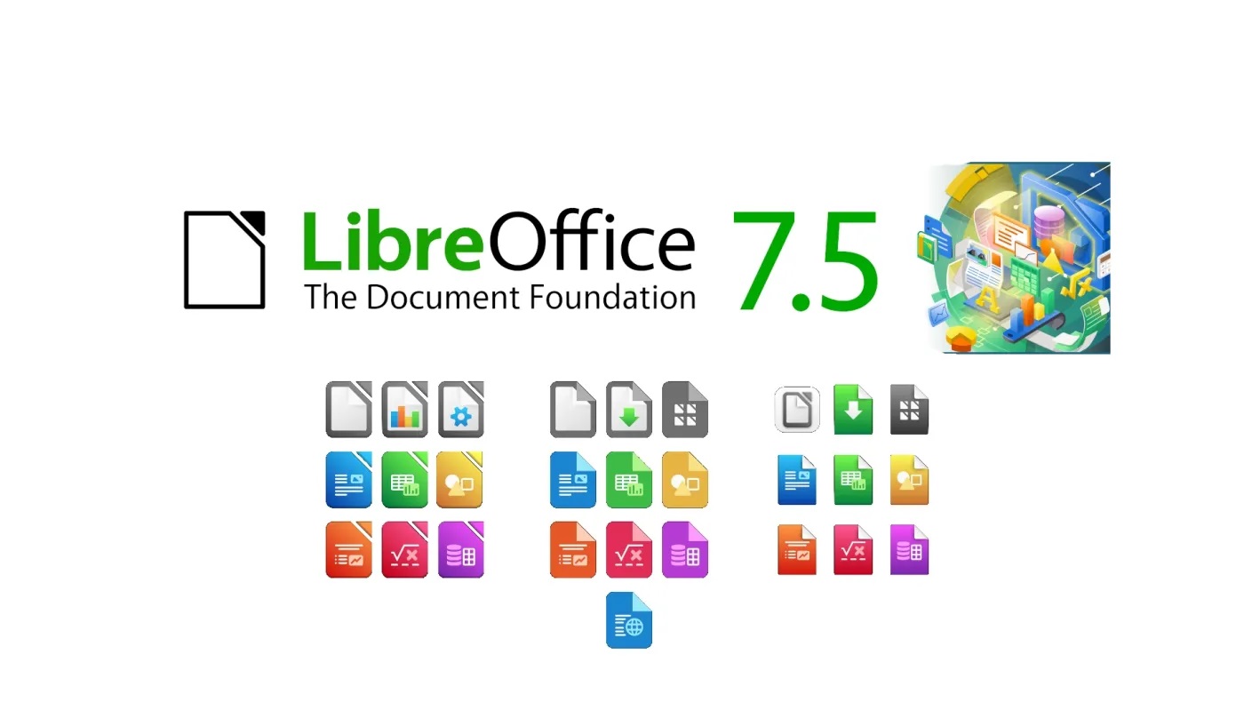 LibreOffice 7.5.1带来了新的光/暗模式开关，修复了90多个错误
