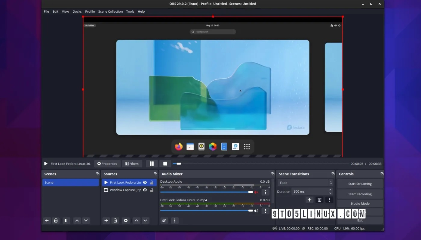 OBS Studio 29.1承诺通过RTMP实现AV1/HEVC流，无损音频录制