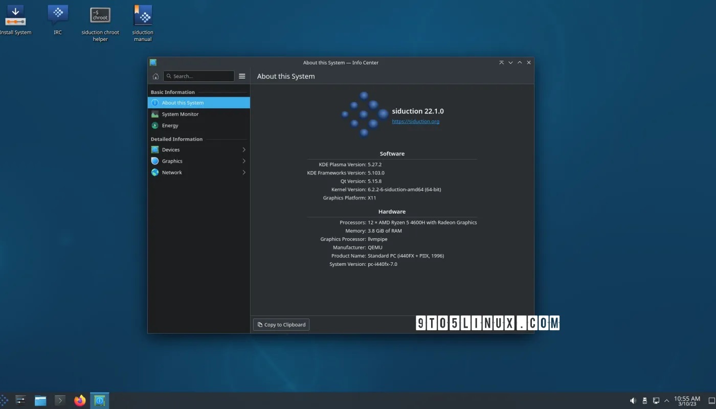 Siduction 2022.1.1 "战争大师 "与Linux内核6.2和KDE Plasma 5.27的到来