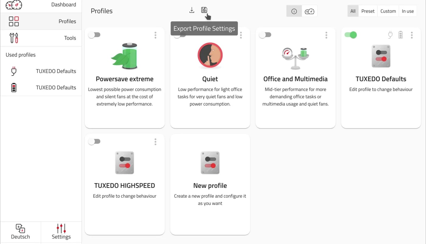 TUXEDO控制中心2.0增加了新的键盘背光和网络摄像头模块