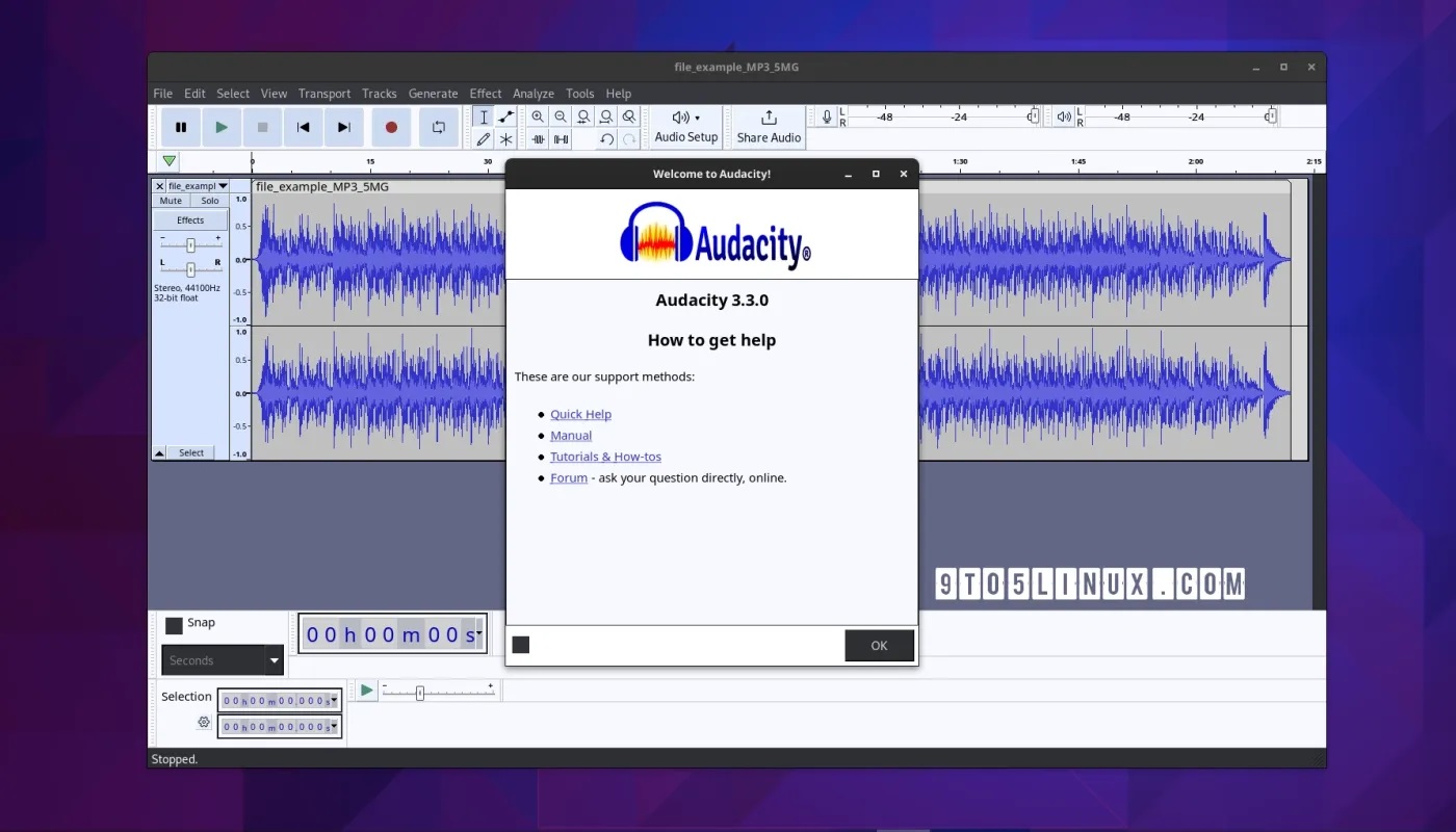 Audacity 3.3音频编辑器增加了新的搁置过滤器效果，实验性的节拍和音轨