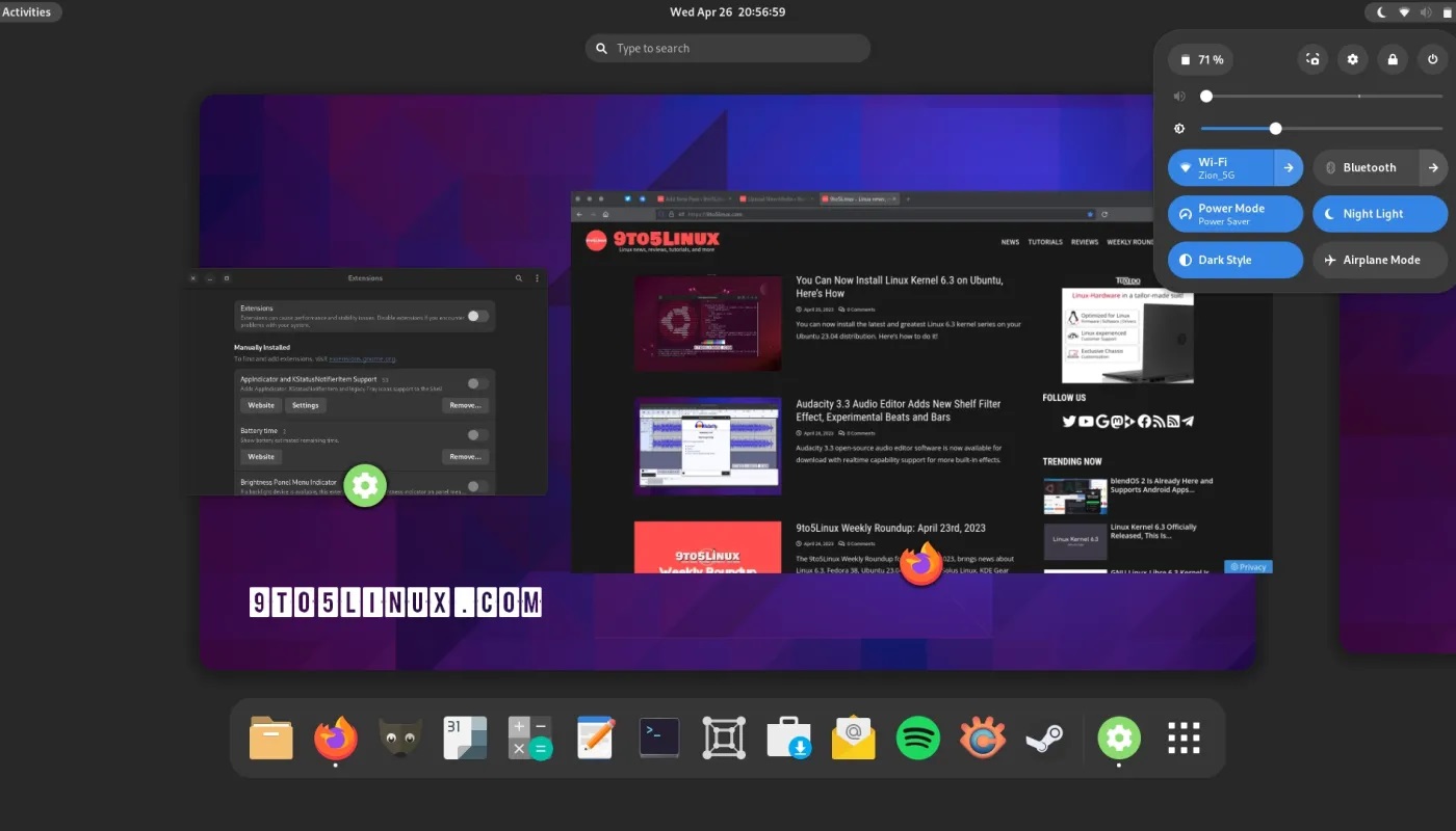 GNOME 44.1改进了截屏支持、快速设置、后台应用等功能