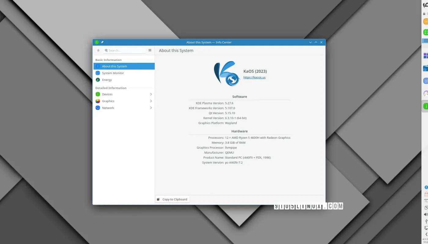 独立发行版KaOS 2023.06发布，包含Linux 6.3和最新KDE软件