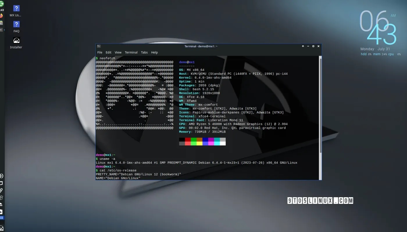 MX Linux 23 "Libretto "发布，采用基于 Debian Bookworm 的 Linux 内核 6.4