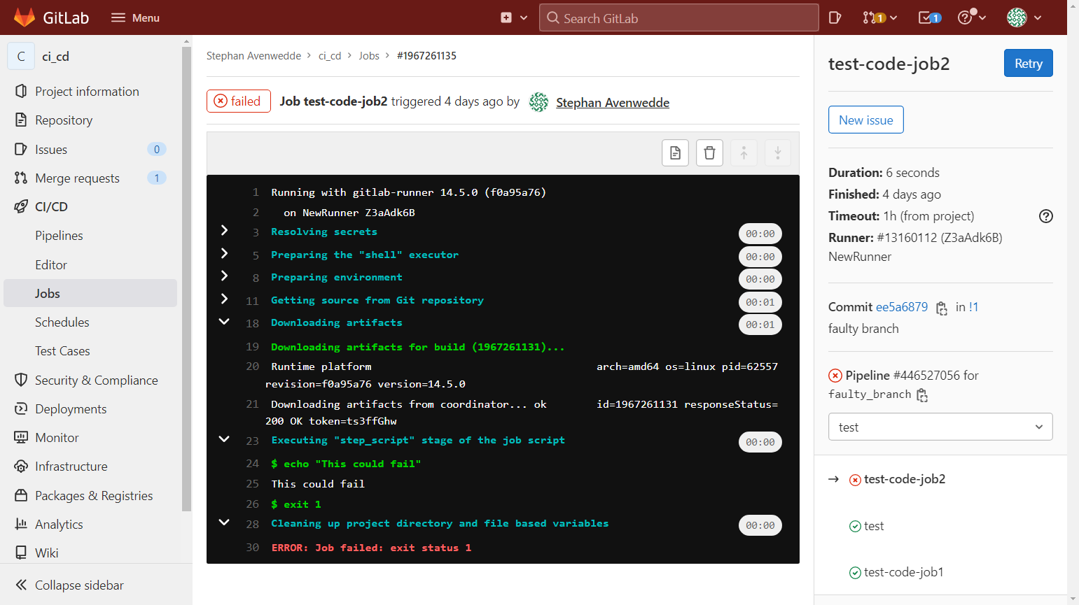在 GitLab 上构建 CI 流水线