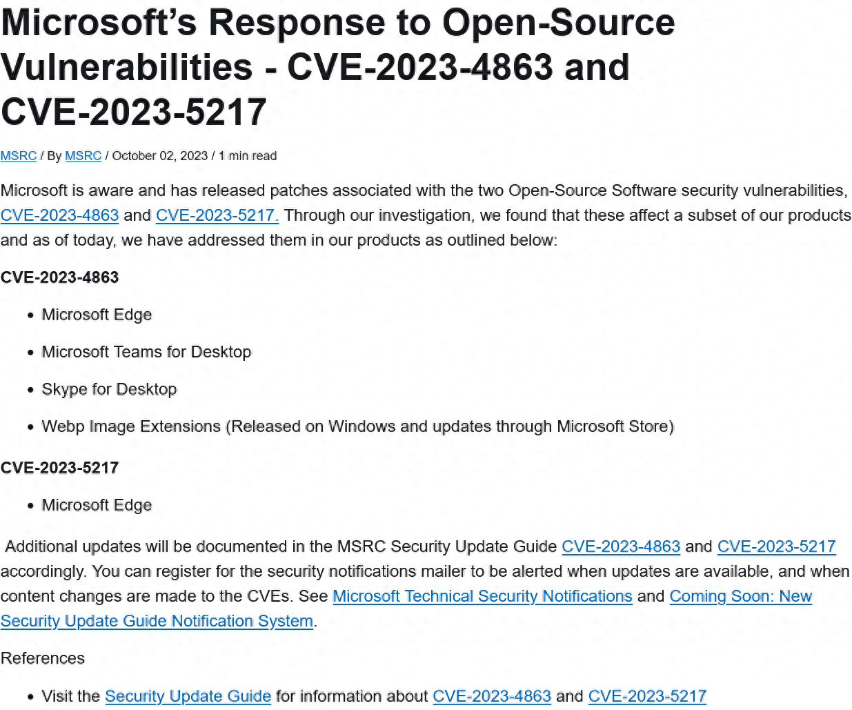 微软已发布补丁修复两个流行开源库中的零日漏洞