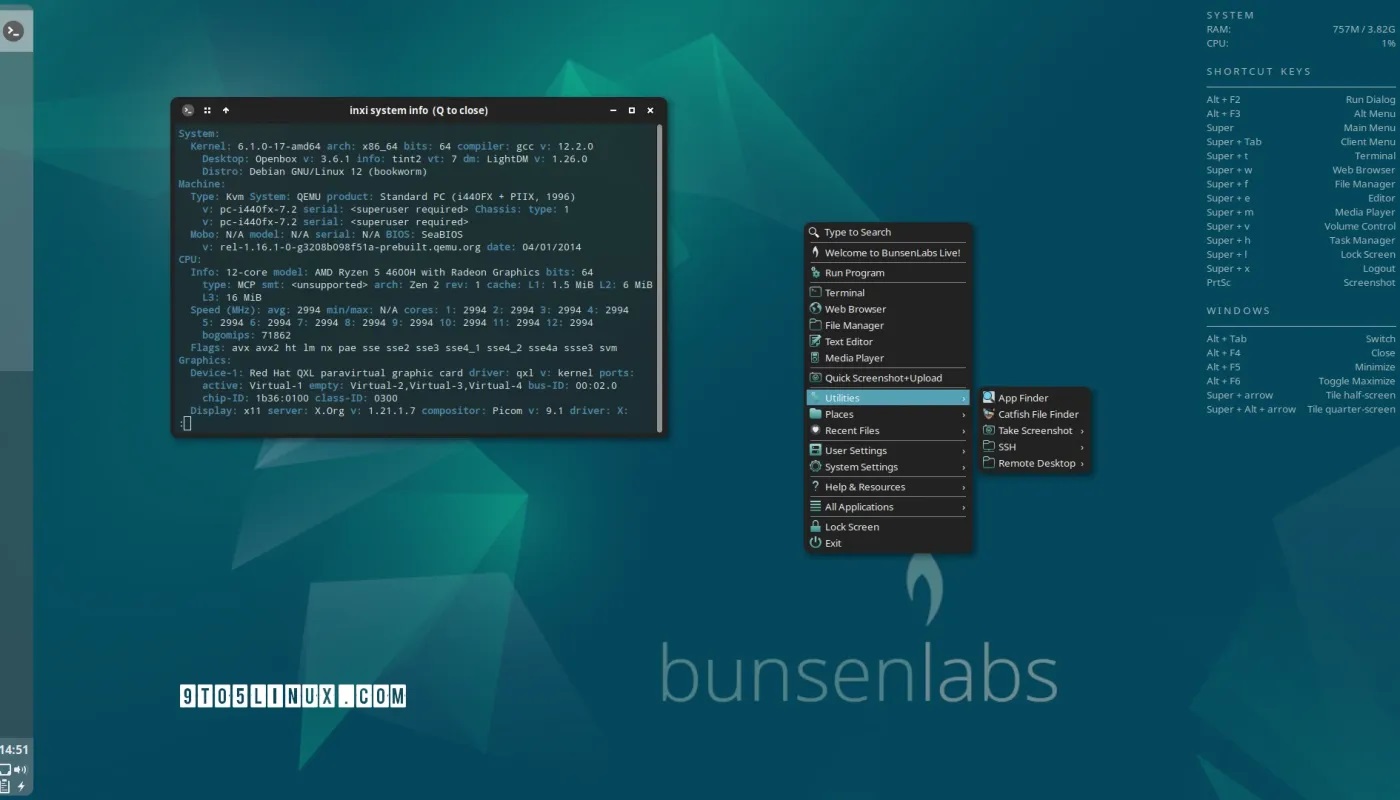 基于 Debian Bookworm 的轻量级发行版 BunsenLabs Linux Boron 来了