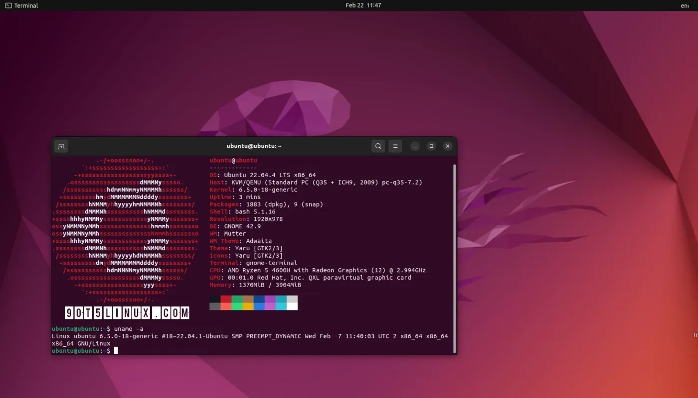 Ubuntu 22.04.4 LTS(果冻鱼)发布,内含 Linux 内核 6.5 和 Mesa 23.2