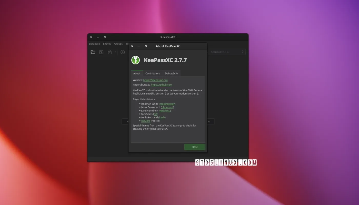 KeePassXC 2.7.7 新增对导入 1Password 和 Bitwarden 密码的支持