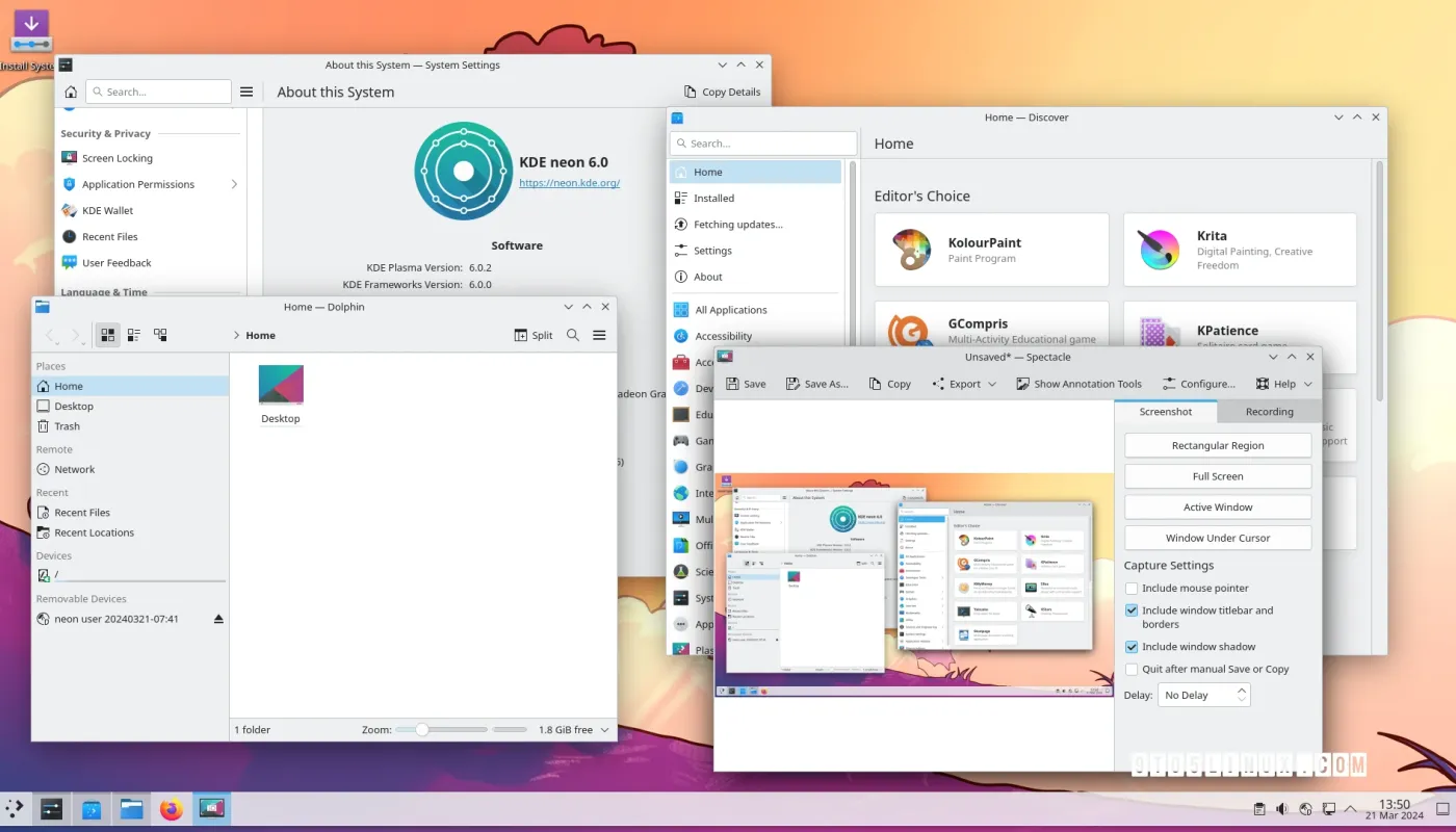 KDE Gear 24.02.1改进了Dolphin、Spectacle、Okular和其他KDE应用程序