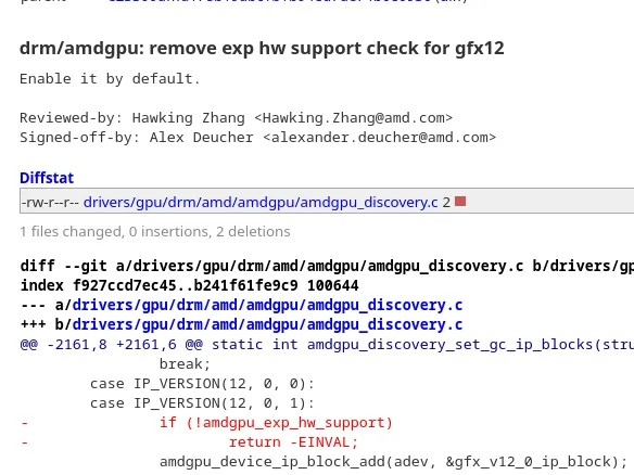 AMD RDNA4 "GFX12 "Linux驱动程序支持成熟,默认已启用