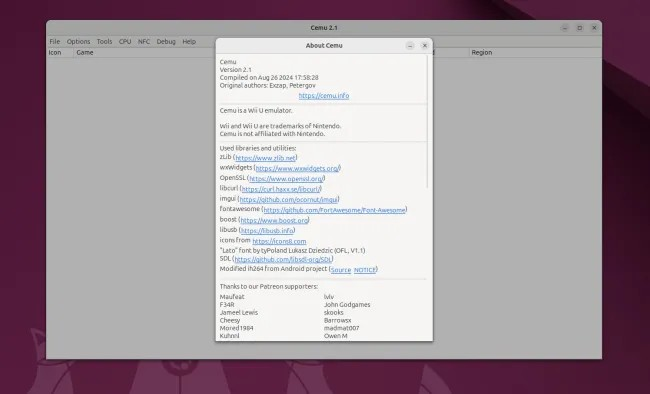 Cemu 2.1模拟器与Flatpaks和AppImage一起发布,适用于Linux,初始Wayland支持