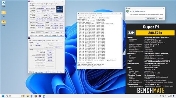 Intel 60核心至强W-3595X超频近6GHz!5.5GHz 56核心功耗1880W