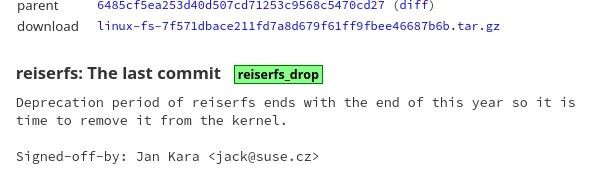 ReiserFS 文件系统预计将在 Linux 6.13 中删除