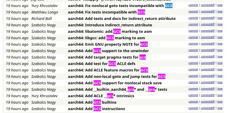 GCC 15 增加了 Arm 保护控制堆栈“GCS”代码生成的选项