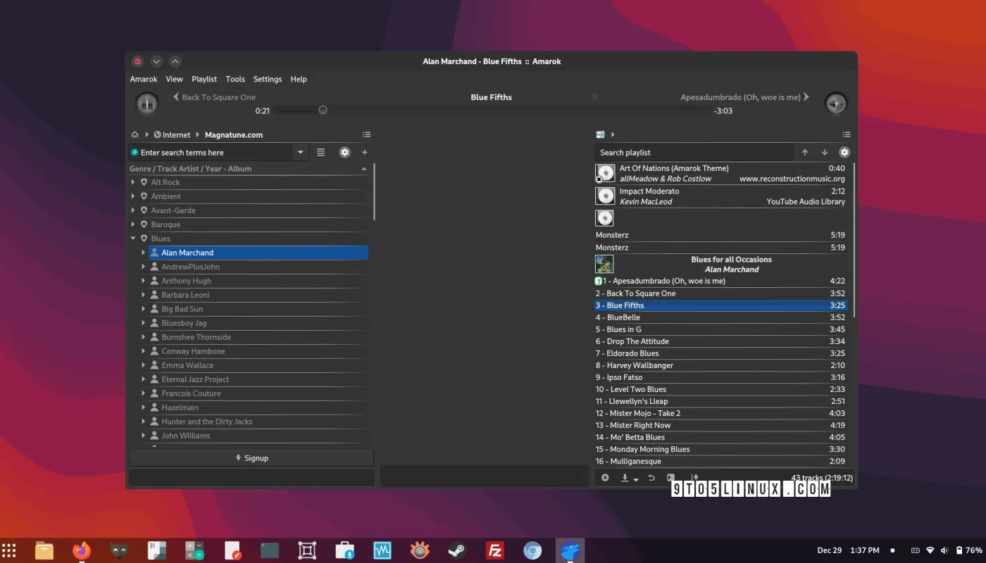 Amarok 3.2 “Punkadiddle” 音乐播放器正式发布，现已移植到 Qt 6