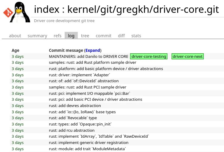 Linux 6.14 有望获得 Rust PCI / 平台设备驱动程序支持