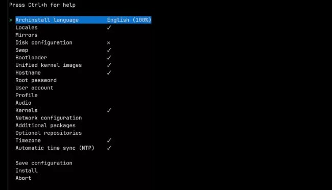 Arch Linux 安装程序将 Wayfire 添加为桌面选项,Btrfs 改进
