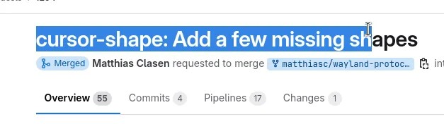 Wayland Protocols 1.42更新光标形状和平板电脑协议