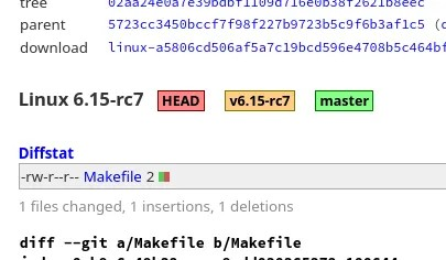 Linux 6.15-rc7发布，带有AMD Zen 6 CPU识别功能，新的Intel和ARM缓解措施