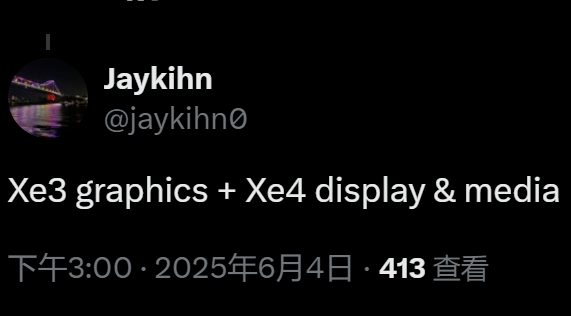 Intel Nova Lake升级混血核显:三代Xe3图形引擎、四代Xe4显示引擎