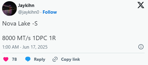 Intel Nova Lake内存升级DDR5-8000、PCIe 5.0通道增至32条