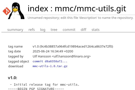 mmc-utils 1.0 发布，用于在 Linux 上管理 MMC 存储