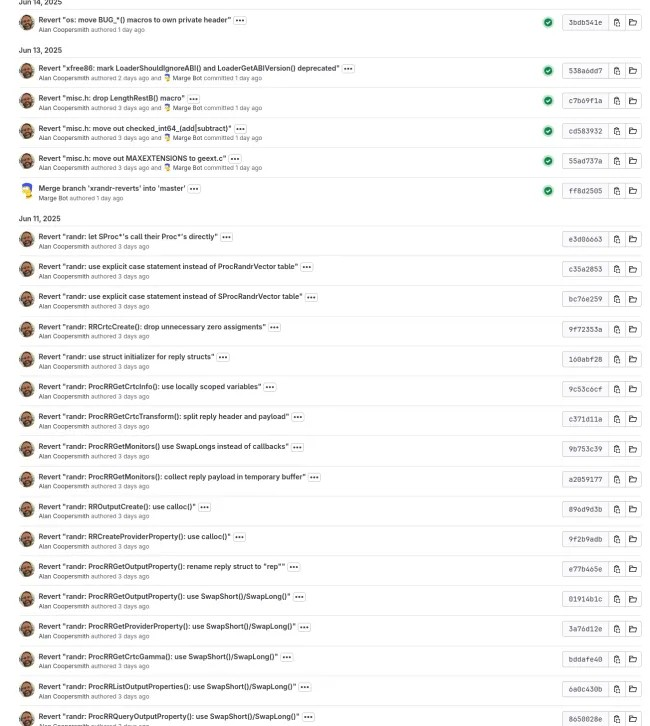 最新X.Org服务器活动涉及大量代码回退