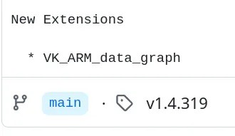 Vulkan 1.4.319 发布，添加了新的数据图扩展