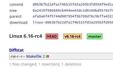 Linux 6.16-rc4 发布,带有 AMD Cleaner Shader 适用于更多 GPU,bcachefs 更改