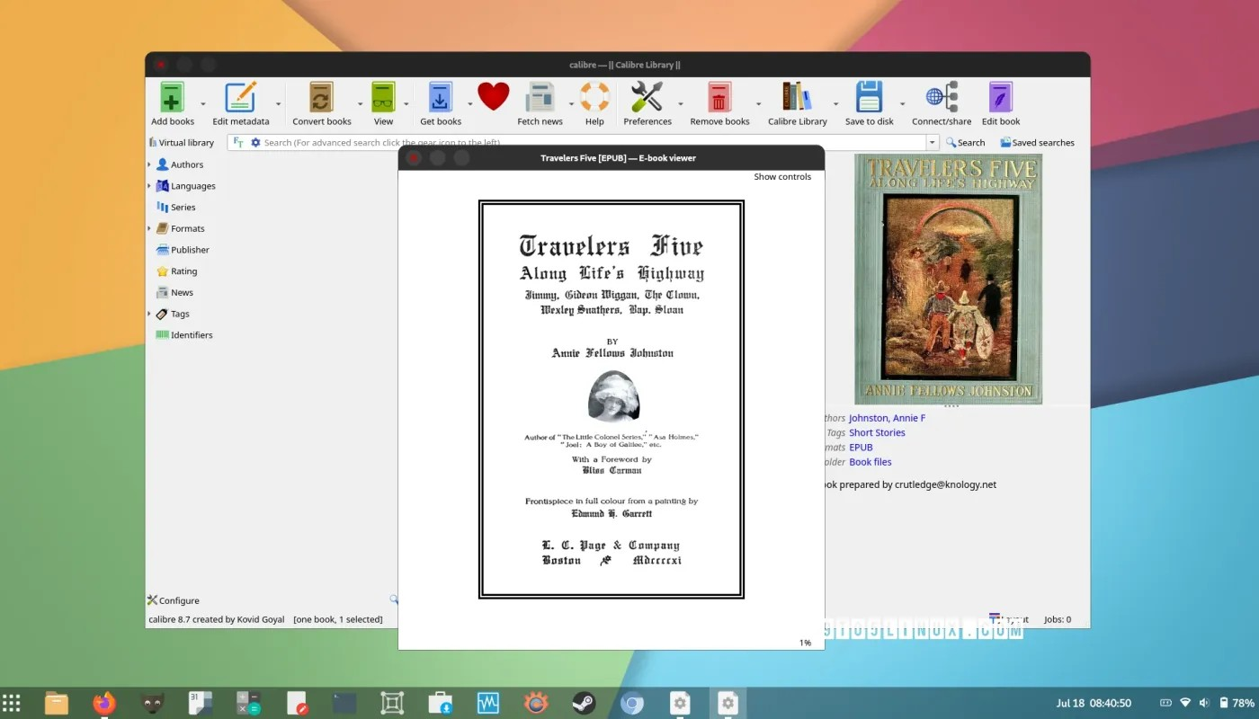 Calibre 8.7 增加了对在基于 MTP 的 Kindle 上生成页码文件的支持