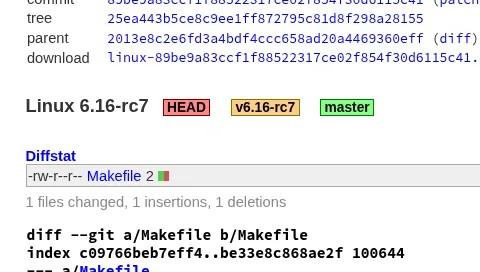 Linux 6.16-rc7 发布：“我认为我们处于良好状态”