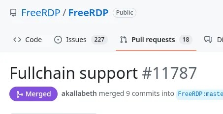 FreeRDP 3.17 发布,支持完整链