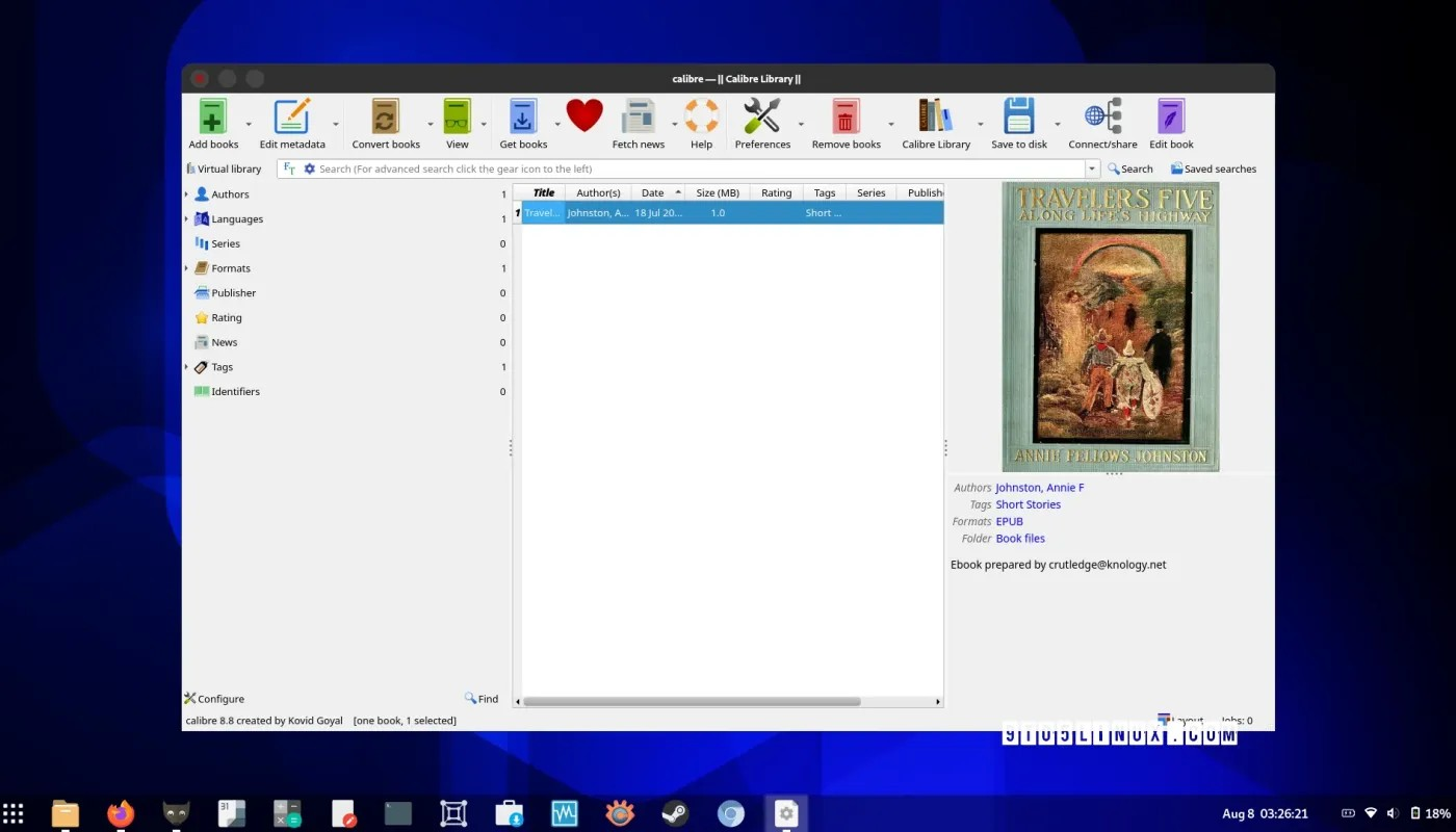 Calibre 8.8 开源电子书管理器改进了对 Kobo 设备的支持