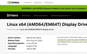 NVIDIA 580 Beta Linux 驱动程序带来了修复，Wayland FIFO-v1 支持 Vulkan