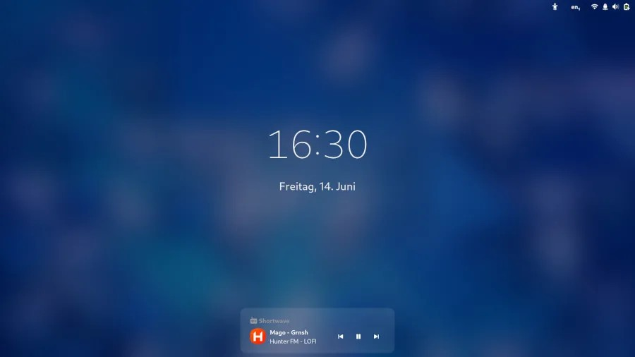 GNOME Shell 49 Beta 终于将媒体控件引入锁定屏幕
